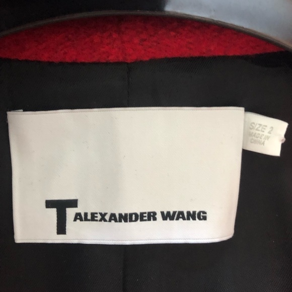 T By Alexander Wang Shawl Collared Wool Coat - Picture 2 of 3